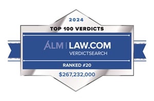 Antitrust #20 Law.com Top 100 Verdicts Badge